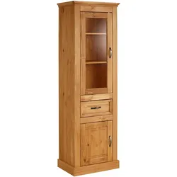 Vitrine HOME AFFAIRE "Selma", beige (natur gebeizt, gewachst), Schränke, Höhe 180 cm