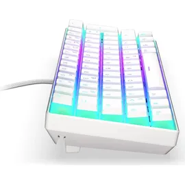 endorfy Thock Compact Wireless Pudding, Onyx White, PBT, LEDs RGB, hot-swap, Kailh Box RED, USB/Bluetooth, DE (EY5D003)