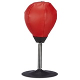 Relaxdays Tisch Punchingball rot, schwarz