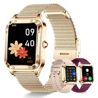 Colesma Smartwatch für Damen mit Sprachassistent,1,59" Touchscreen Damen Smart Watch mit Tätigen/Annehmen von Anrufen, Fitness Tracker für Android iOS