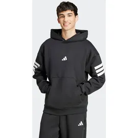 adidas Future Icons 3-Streifen Kapuzenpullover Black M