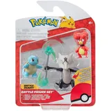 Pokémon Battle Figure Set Magby, Schiggy, Alola-Knogga, offizielles Figuren Set