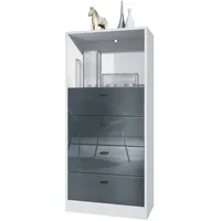 Vladon Kommode, Grau, 56x125x36 cm, Wohnzimmer, Kommoden & Sideboards,