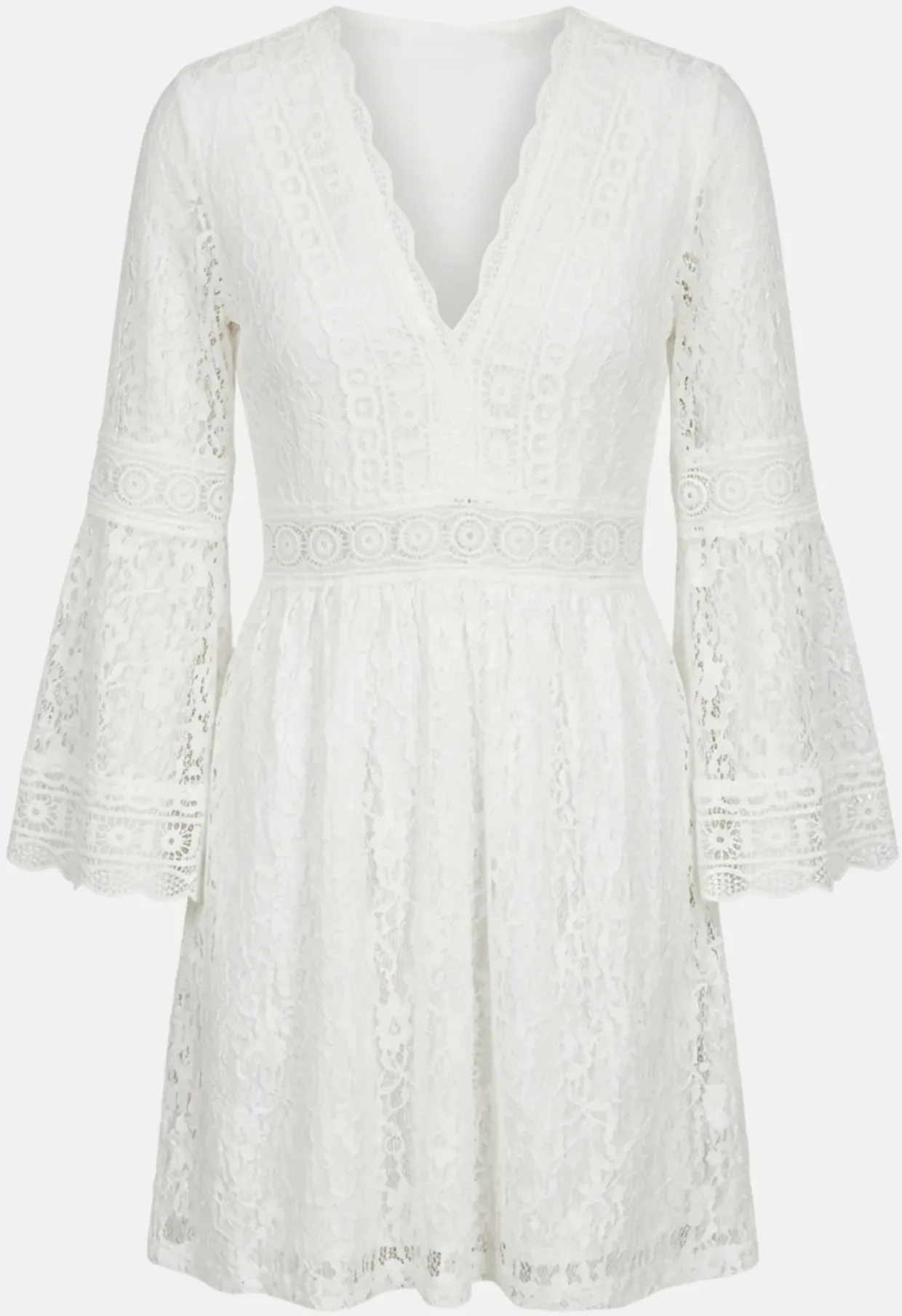 Kleid aus Spitze Weiß M