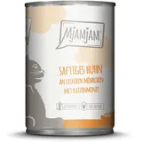 MjAMjAM Leckere Mahlzeit 400g Dose Katzennassfutter Sparpaket 12 x 400 Gramm saftiges Huhn an leckeren Möhrchen