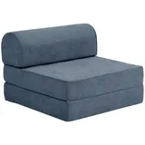58 aufm Kessel Faltsessel Katusha Flachgewebe 58 x 0 x 0 cm Blau mit Relax-Funktion