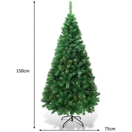 Costway Künstlicher Weihnachtsbaum Grün 210 cm