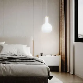 Spot-Light Hänge Lampe Glas Wohnraum Tisch Strahler Chrom Flasche Pendel Beleuchtung Spotlight 1148102