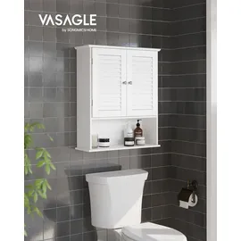 VASAGLE Badezimmerschrank 20 x 60 x 70 cm Weiß
