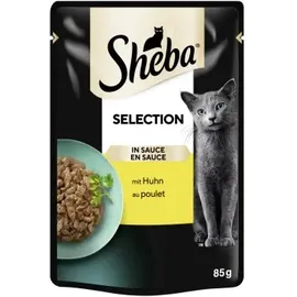 Sheba 28x 85g Megapack Sheba Varietäten Frischebeutel Selection in Sauce mit Huhn Katzenfutter nass