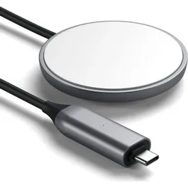 Satechi ST-UCQIMCM Drinnen, USB Kabelloses Aufladen 1,5 m, Grau Weiß