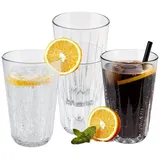 APS Trinkbecher 300ml, unzerbrechliche Tritan Gläser Kristallklar