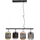 Nowa Rattan 4-flg. 74 cm schwarz Holzgeflecht