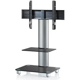 VCM Tosal TV-Standfuß silber/Schwarzglas