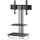 VCM Tosal TV-Standfuß silber/Schwarzglas