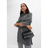 bonprix Longpullover mit Stehkragen und Reißverschluss im Troyer-Look Grau XXL