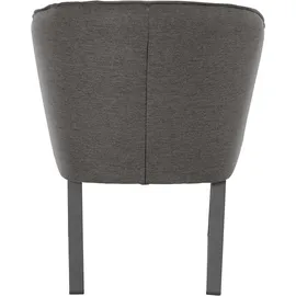 exxpo - sofa fashion Sessel Americano Bezug in verschiedenen Qualitäten 66 x 80 x 69 cm Grau mit Keder und Metallfüßen