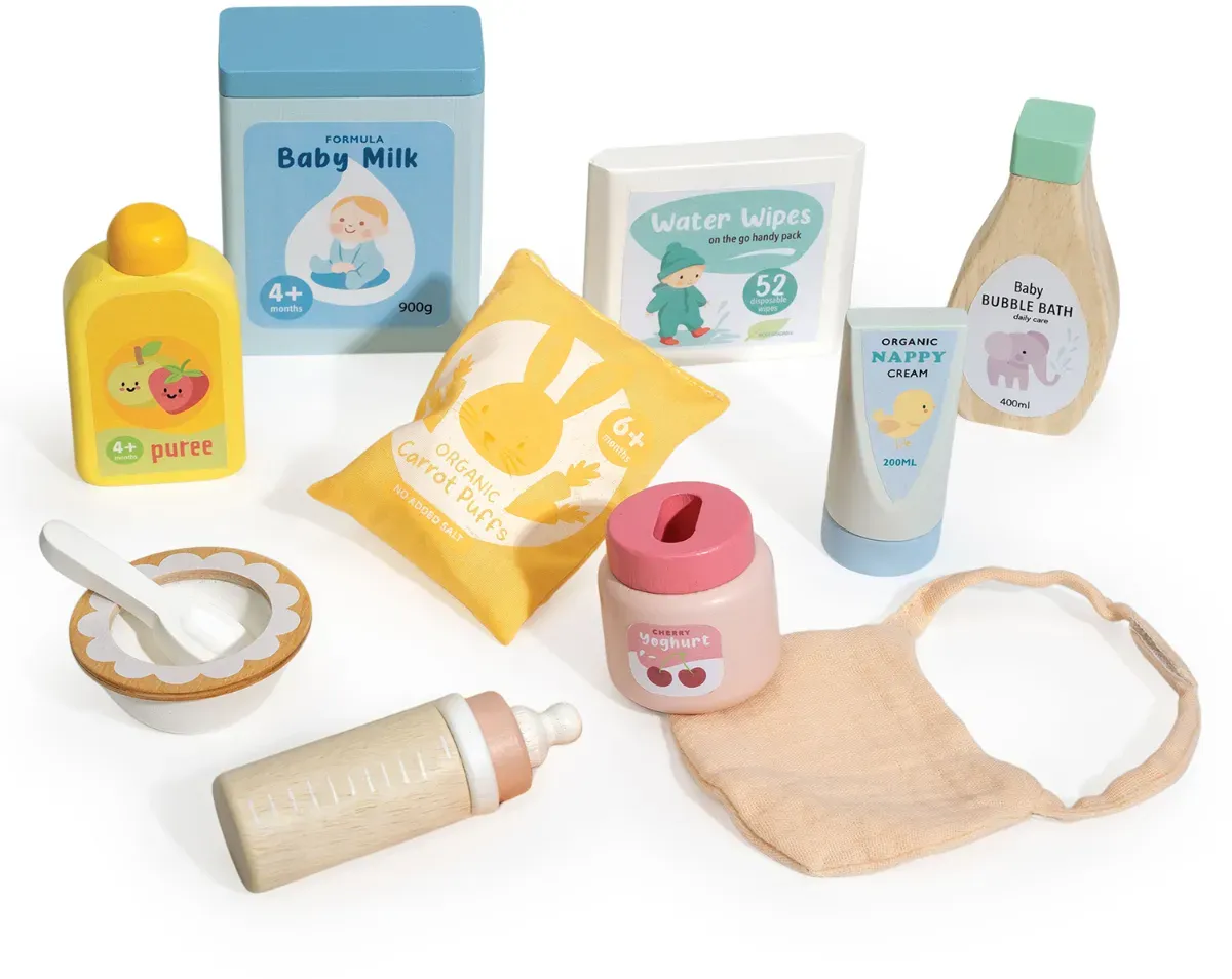 Puppenzubehör – Babypflegeset, 11 Teile