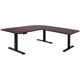 Mendler Eckschreibtisch D40 Schwarz