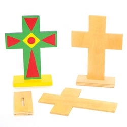 Kreuze aus Holz zum Aufstellen (pro Set 4) Basteln mit Holz