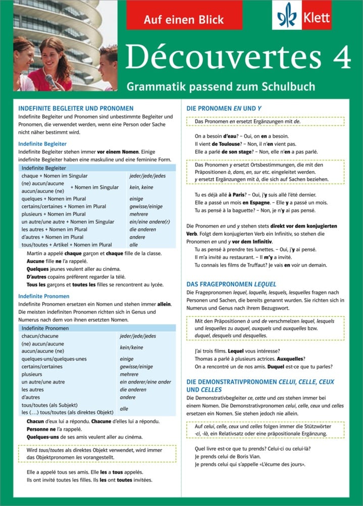 Auf Einen Blick: Grammatik Passend Zum Schulbuch - Ursula Bachhausen  Loseblatt