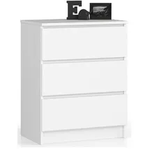 Milord Kommode K60 mit 3 Schubladen 60 x 77 x 40 cm Weiß