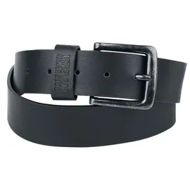 URBAN CLASSICS Gürtel Leather Imitation Polyester/Polyurethan schwarz 120