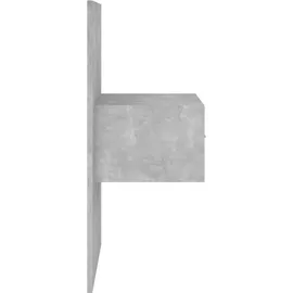 vidaXL Kopfteil mit Nachttischen Betongrau Holzwerkstoff