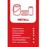 Hardwex Mülltonnenaufkleber für Metall