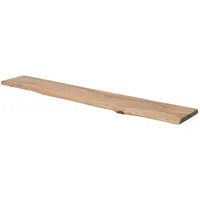 Sam Steckboard mit Baumkante Wandregal Akazie massiv eichefarben lackiert
