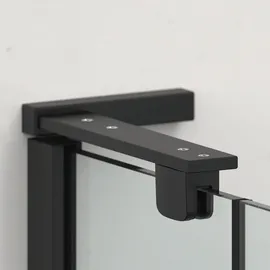 Swiss Aqua Technologies Eckdusche mit Pendeltür rechts 90 x 90 cm Schwarz/Klarglas SATTGDN9090