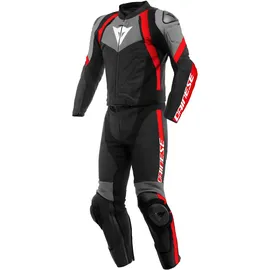 Dainese Avro 4 Lederkombi, schwarz/anthrazit/rot, 48