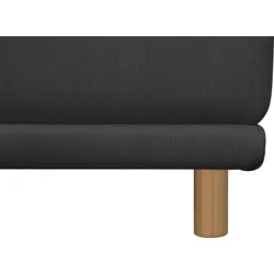 2-Sitzer ANDAS "Maroon", schwarz, B:200cm H:82cm T:96cm, Struktur grob ( 100% POLYPROPYLEN, Struktur fein ( 100% Polyester), Struktur (100% Polyester), Sofas, 2-Sitzer-Sofa Polstermöbel, in skandinavischem Design, mit losen Kissen