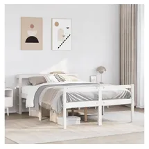 vidaXL Seniorenbett mit Kopfteil ohne Matratze Weiß 120x190 cm