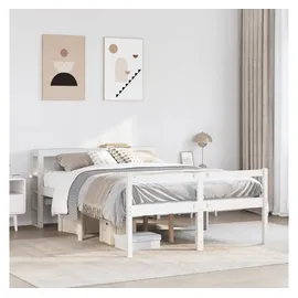 vidaXL Seniorenbett mit Kopfteil ohne Matratze Weiß 120x190 cm
