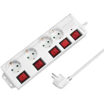 Logilink Steckdosenleiste LPS252 1,5 m Weiß 4 St.