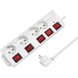 Logilink Steckdosenleiste LPS252 1,5 m Weiß 4 St.