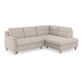 sit&more Ecksofa SIT & MORE "Farö L-Form", grau (elephant), B:251cm H:90cm T:187cm, Sofas, Ecksofa, inklusive Federkern, wahlweise mit Bettfunktion und Bettkasten