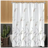 Lerores Duschvorhang Weizenohr 180 x 200 cm Antischimmel Polyester