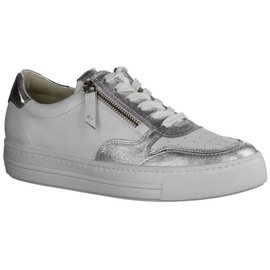 Paul Green Sneaker - Weiß / Silber Leder Größe: 40 Normal