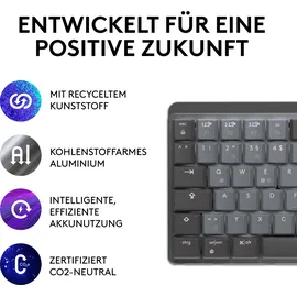 Logitech MX Mechanical Mini Minimalist Illuminated Kabellose Tastatur Tactile