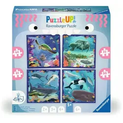 Puzzle UP! Meerestiere von Ravensburger, 12004004 - 4 Puzzles mit 64, 72, 81, 90 Teilen zum Kombinieren