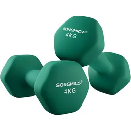 Songmics Kurzhantel 2er Set 4 kg Neopren grün