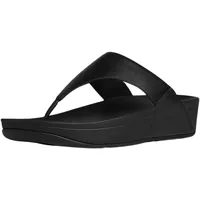 FitFlop Lulu LEATHER Toepost Sandalen, Schwarz 38