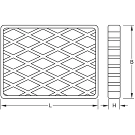 KS Tools Gummiauflage 01 für Hebebühnen, 160 x 120 x 20 mm