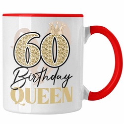 Trendation Tasse Trendation – 60. Geburtstag Tasse Frau Geschenk 60er Geschenkidee 60 Mutter Frauen Lustig Geschenke Deko Lustig rot