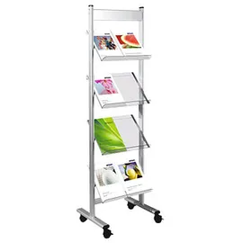 Kerkmann Prospektregal Ecoline silber DIN A4 8 Fächer, 1 St.