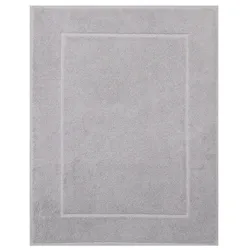 Betz 10 Stück Badvorleger Badematte PREMIUM 100% Baumwolle Größe 50x70 cm Qualität 650g/m2 Farbe silber
