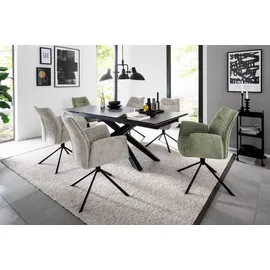 MCA Furniture MCA Tesero Auszugtisch Metall/Keramik 200/100(300) cm