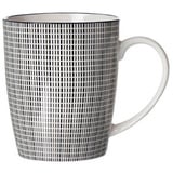 Ritzenhoff & Breker 6er Set Ritzenhoff & Breker Kaffeebecher Takeo Stripes 350 ml Porzellan Schwarz